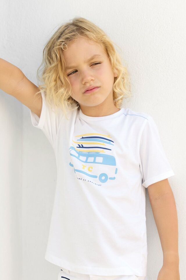 Otobüs Baskılı T-Shirt