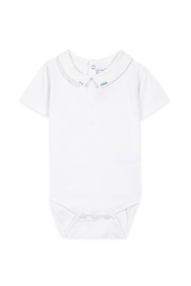 yakası nakışlı BODY Beyaz - 18M