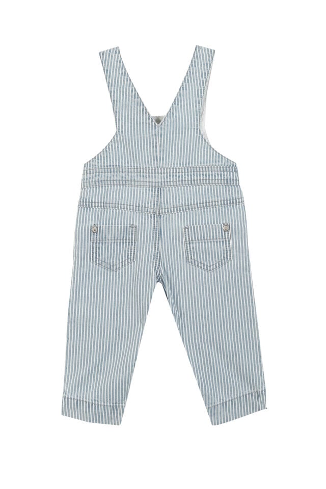 ÇİZGİLİ SALOPET Saks mavi - 18M