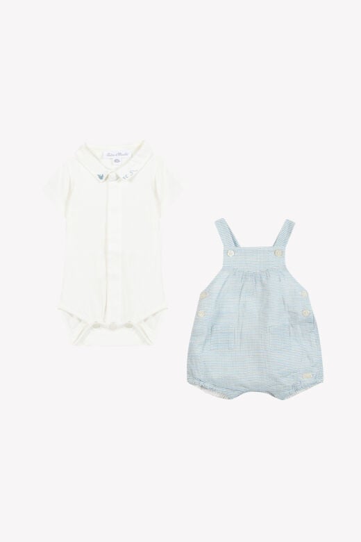 Body + Askılı Salopet Ciel - Bleu grisé - Mavi gri - 9M