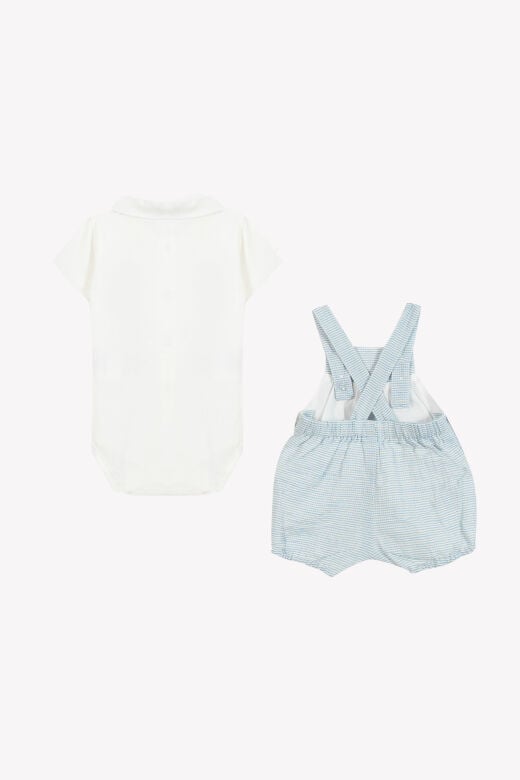 Body + Askılı Salopet Ciel - Bleu grisé - Mavi gri - 9M