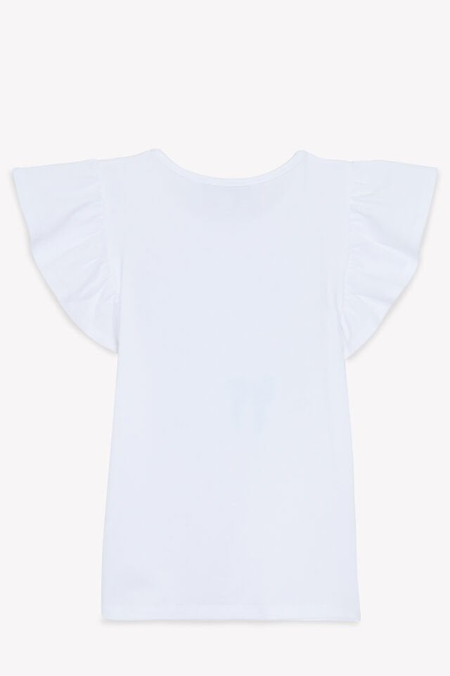 Fiyonk Baskılı T-Shirt Blanc - 4Y