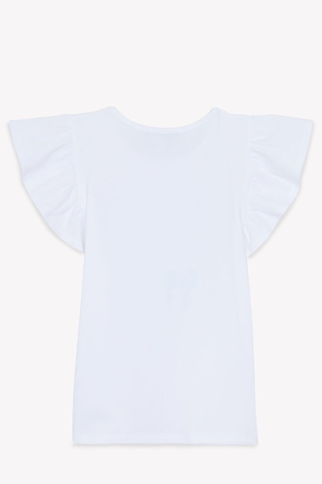 fiyonk baskılı T-SHIRT Blanc - 4Y