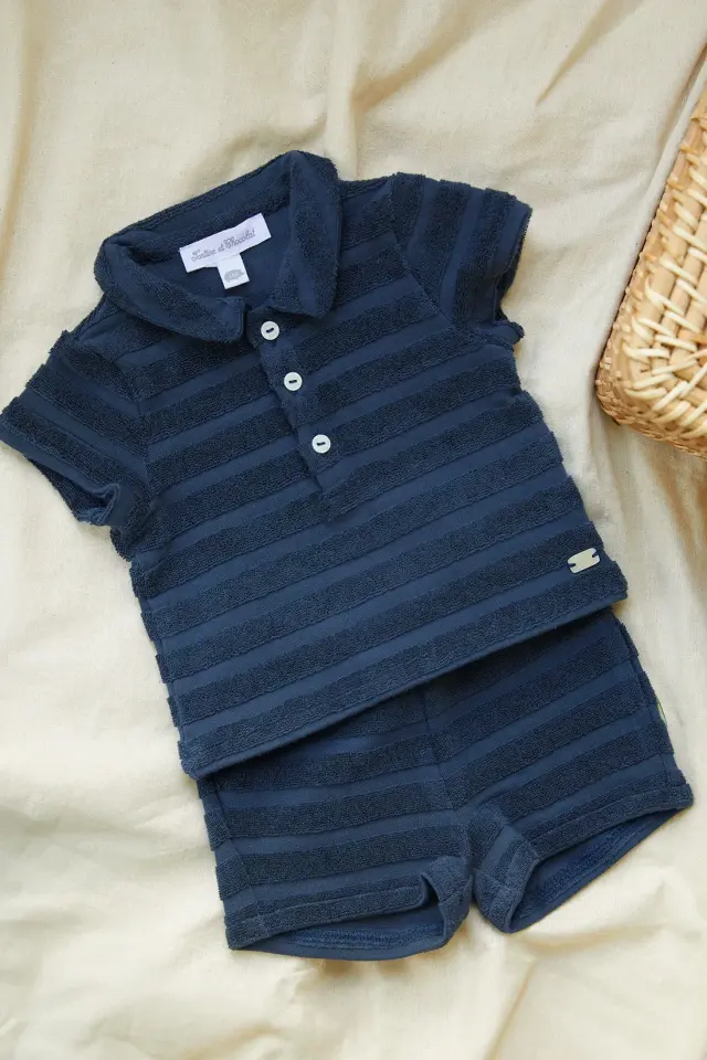 T-Shirt + Şort Mavi - 1Y