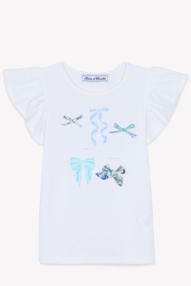fiyonk baskılı T-SHIRT Blanc - Beyaz - 6Y