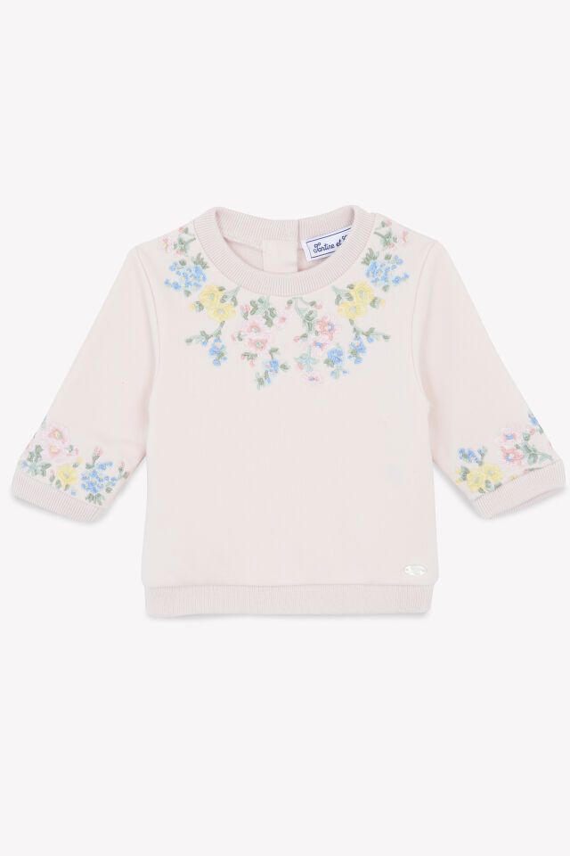 Çiçek Detaylı Sweatshirt
