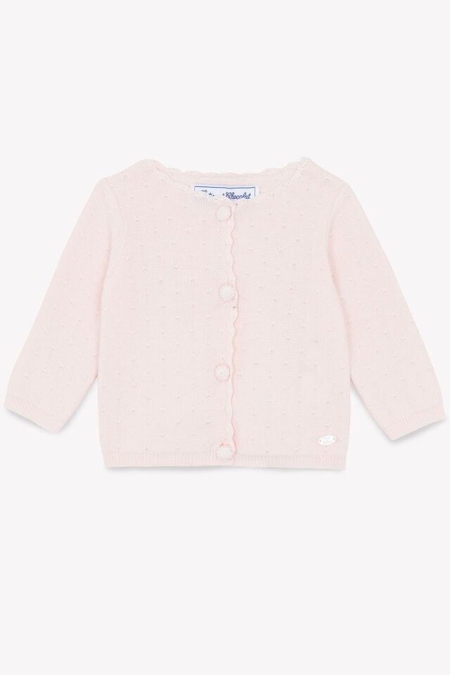 Triko Hırka Rose pâle - Soft pembe - 1Y