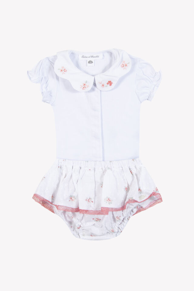 Body + Bloomer Set Blanc - 6M