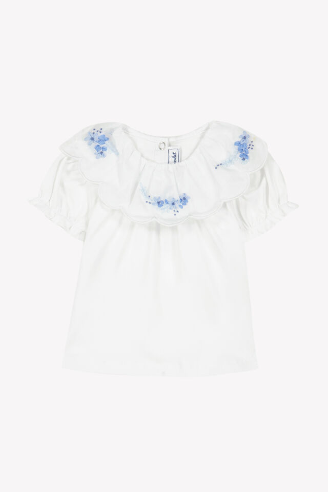 Nakış Detaylı T-Shirt Blanc - 2Y