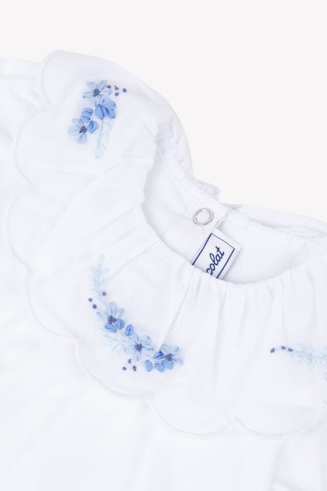 Nakış Detaylı T-Shirt Blanc - 2Y
