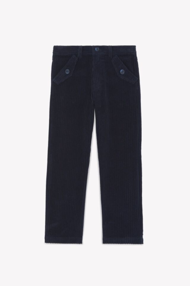 kalın fitilli kadife Pantalon Lacivert - 10Y