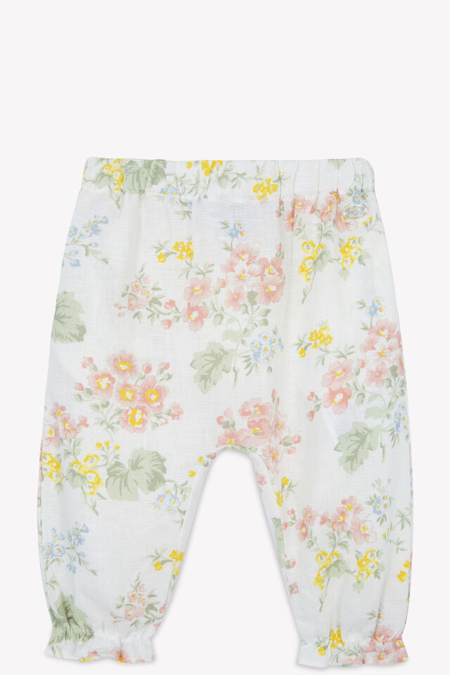 çiçek desenli Pantalon Nacre - 3Y