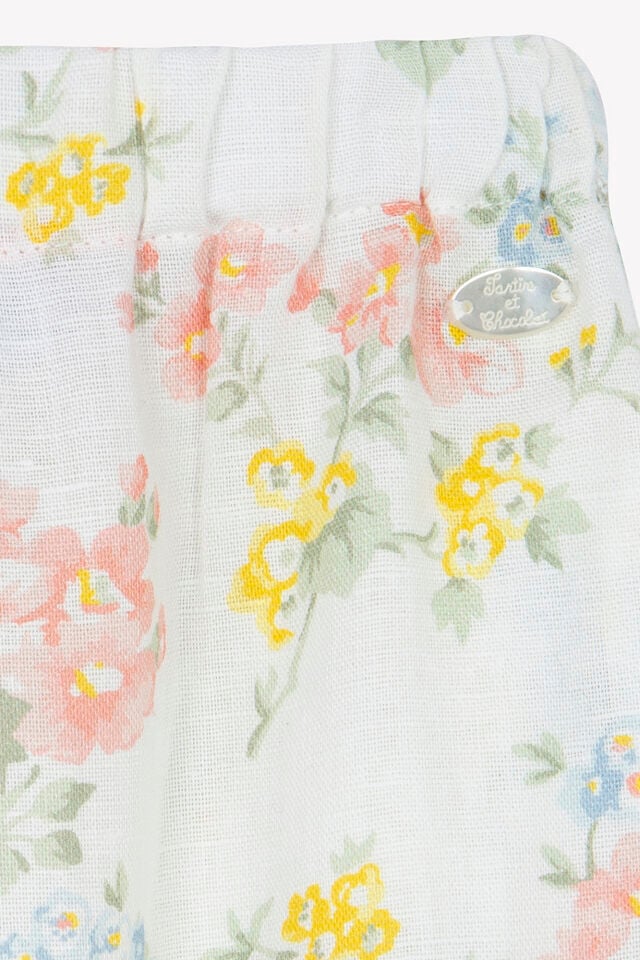 çiçek desenli Pantalon Nacre - 4Y