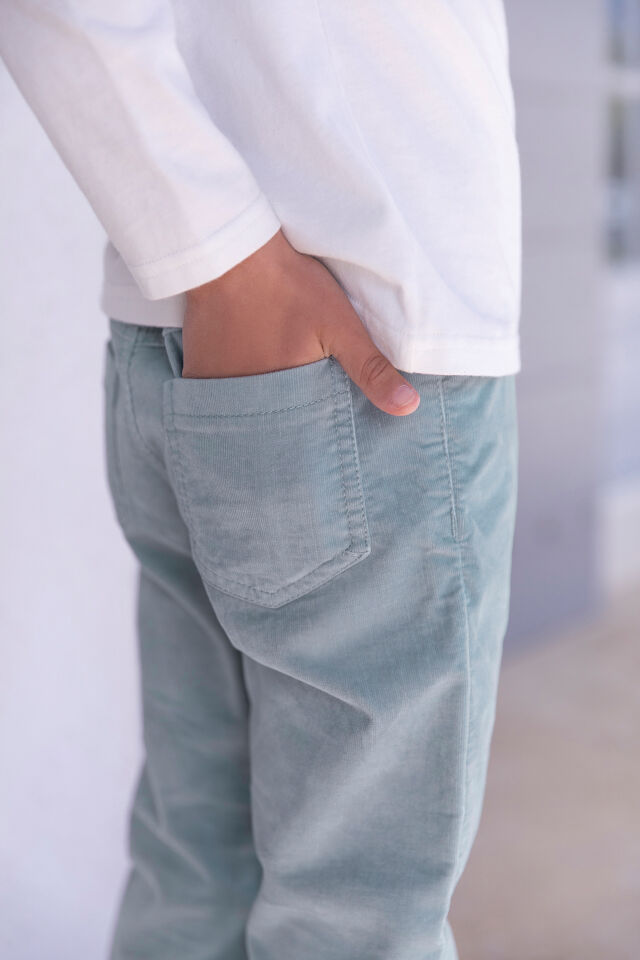 ince kadife PANTALON Mavi - 5Y