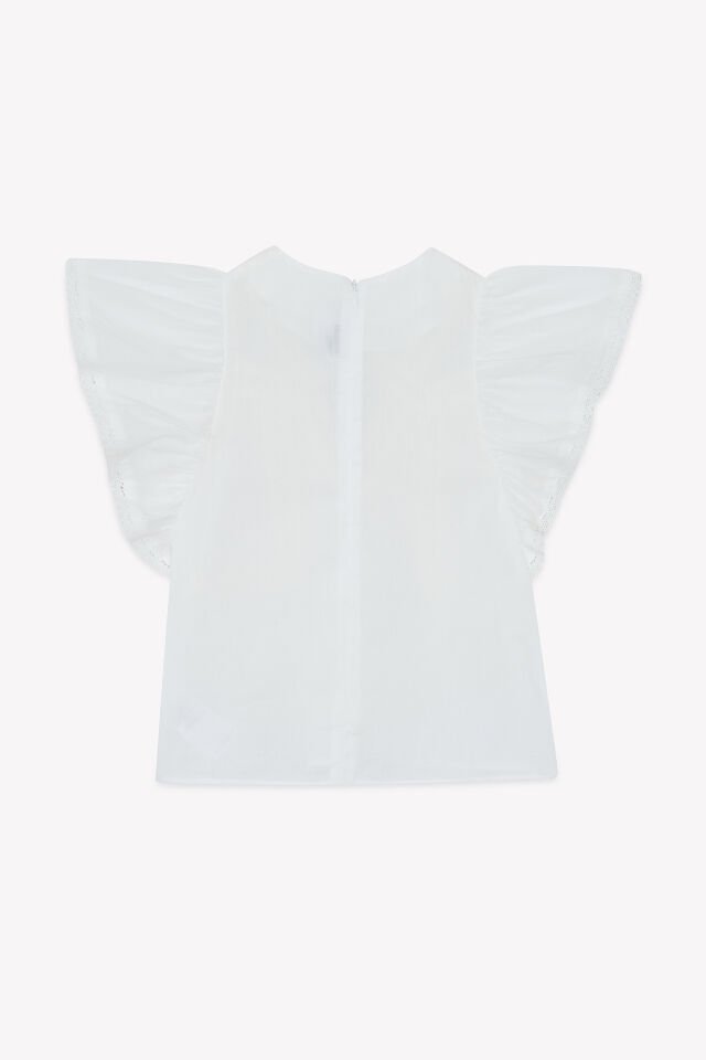 Nakışlı Coton Bluz
