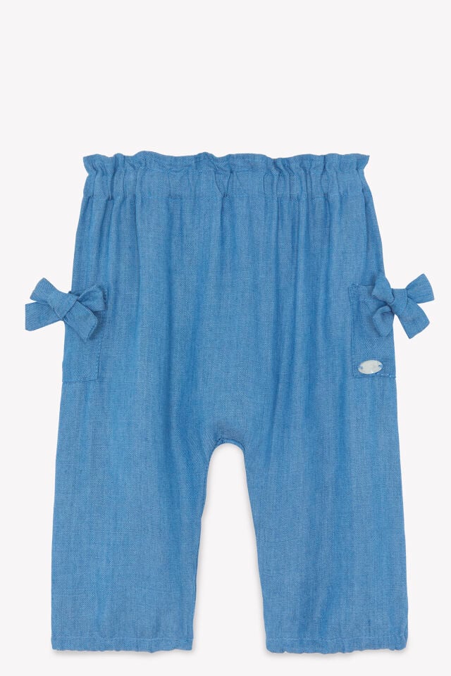 Fiyonklu Pantalon Indigo - 4Y
