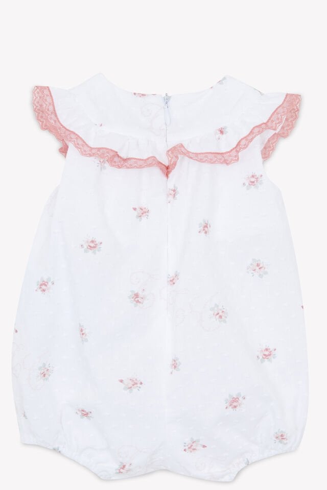 Çiçek Desenli Combicourte Blanc - 9M