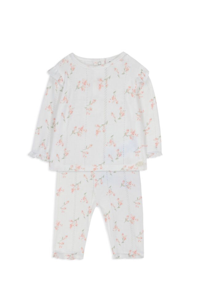 uzun kollu Pijama takım Blanc - 1Y
