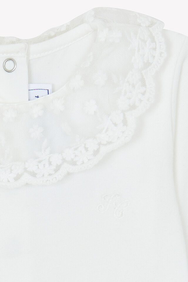 Dantel Yakalı Body Ekru - 6M