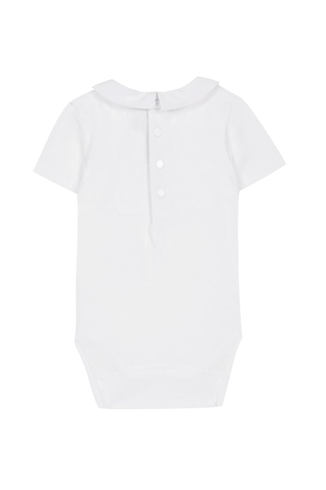 Pili Yakalı  Body Blanc - 6M
