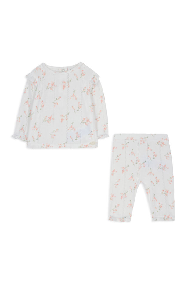 Uzun Kollu Pijama Takımı Blanc - 3M