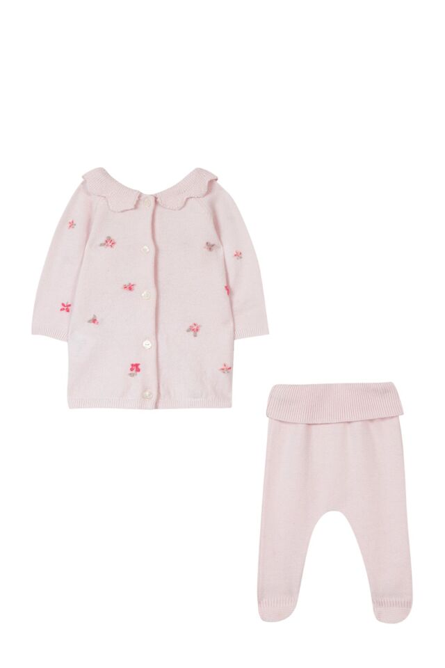 Triko Bluz+Pant. Soft pembe - 9M