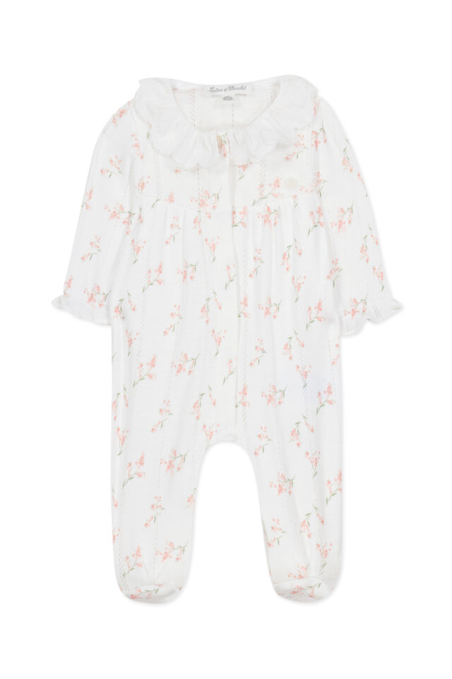 çiçek desenli ince Tulum Blanc - Beyaz - 9M