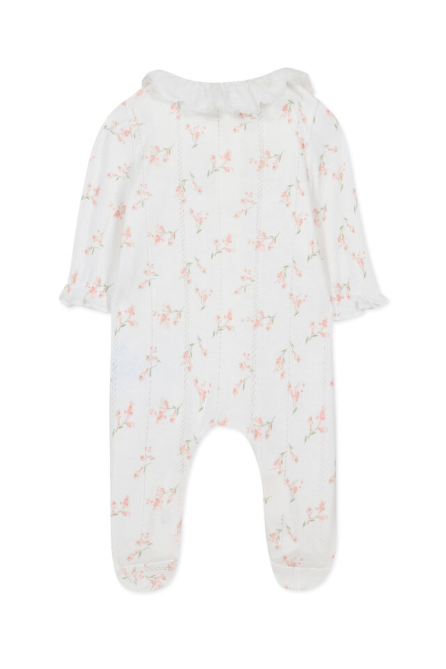 çiçek desenli ince Tulum Blanc - Beyaz - 9M