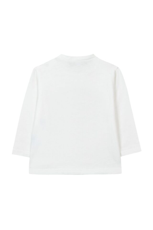 kuzu kabartmalı T-SHIRT Ekru - 6M