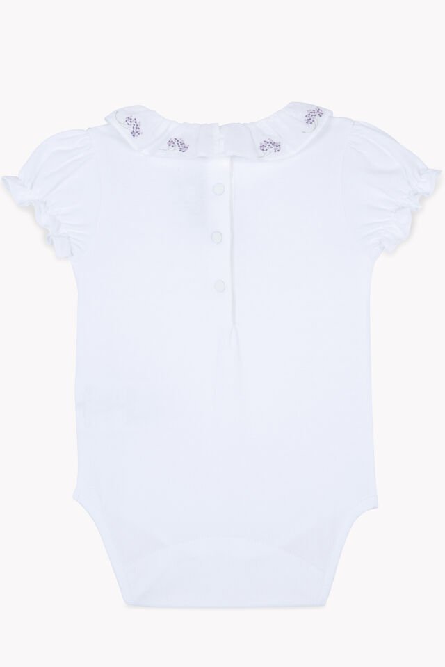 yakası nakışlı BODY Blanc - 6M