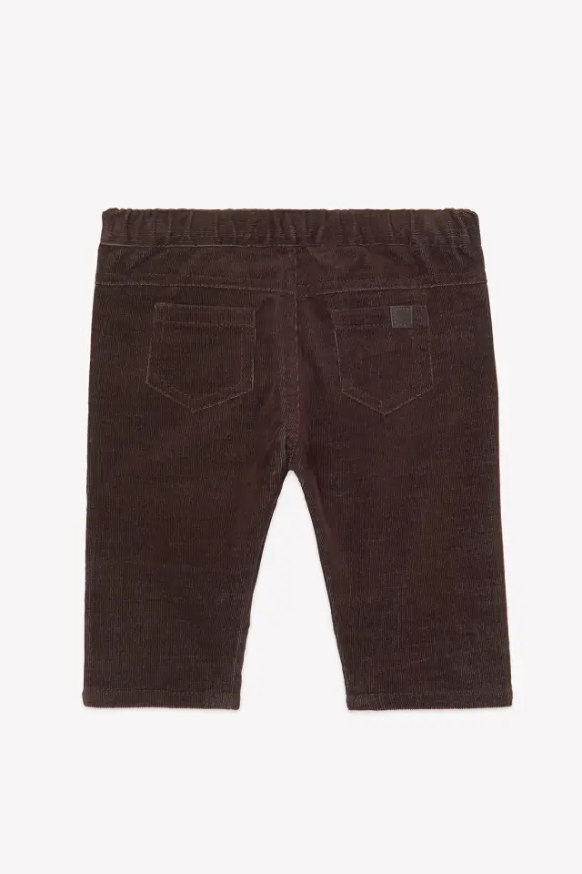 İnce Kadife Pantalon Çikolata - 4Y