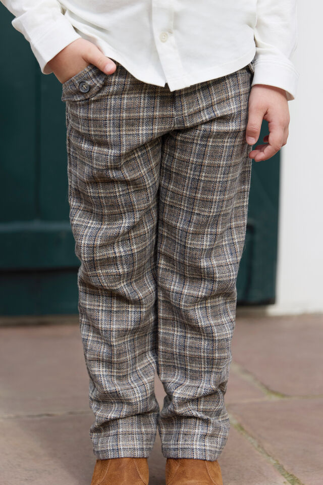 Kareli Pantalon Kahverengi - 6Y