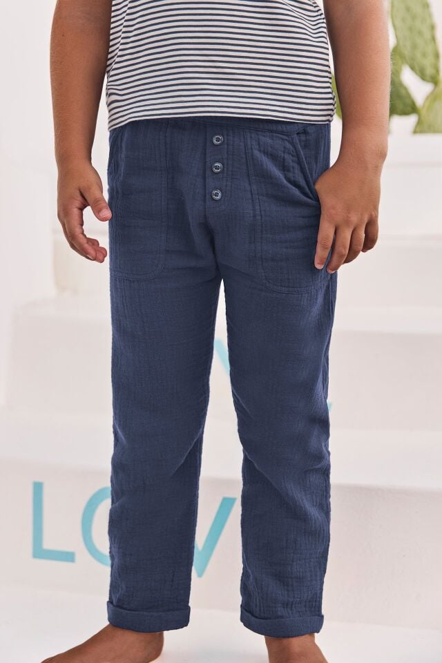 Rahat Coton Pantolon Marine - 8Y
