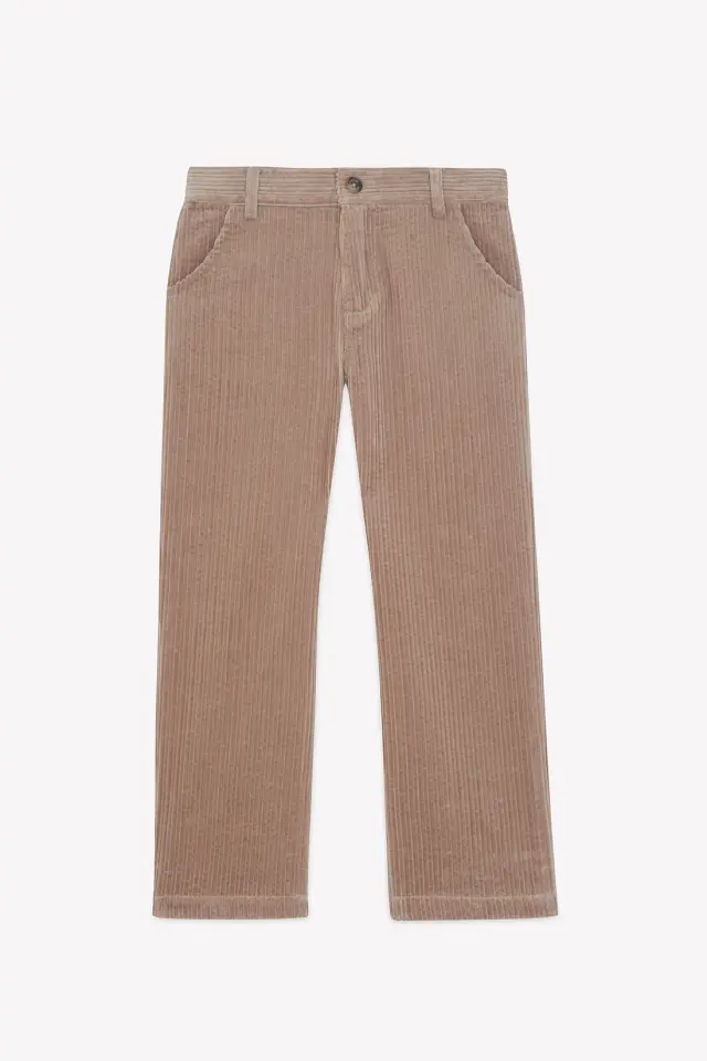 Fitilli Kadife Pantalon Kestane kahve - 8Y