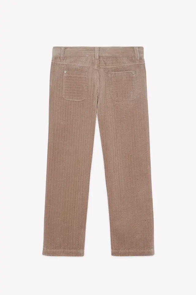Fitilli Kadife Pantalon Kestane kahve - 8Y