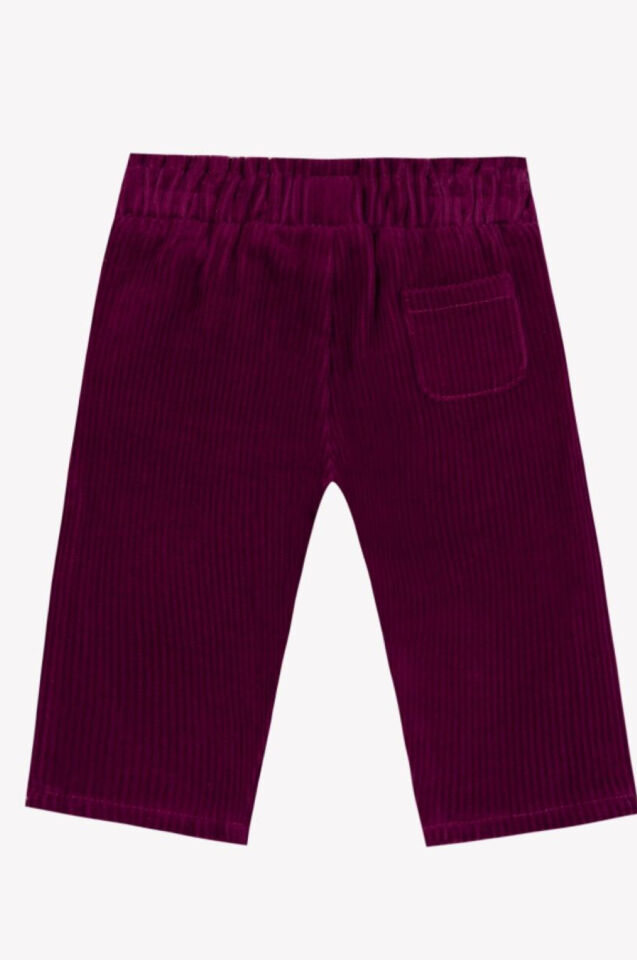 Kadife Fitilli Pantolon Bordo - 2Y