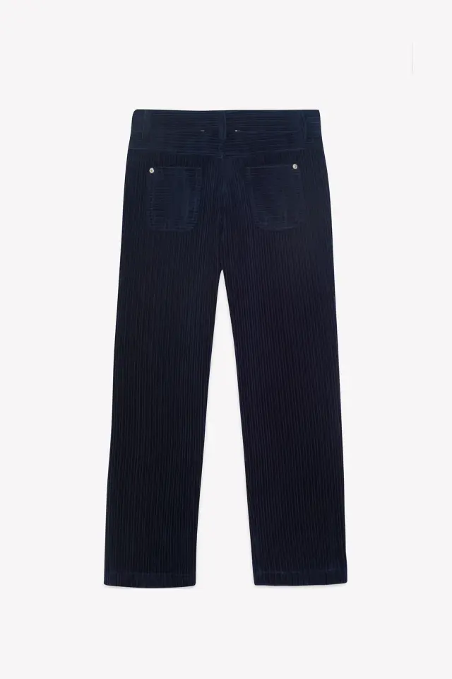 Fitilli Kadife Pantolon Lacivert - 8Y