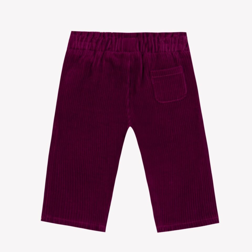 Kadife Fitilli Pantalon BORDO - 3Y