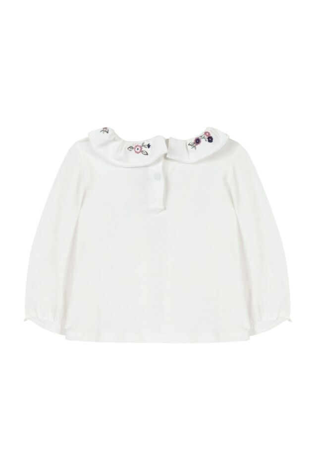 nakışlı T-Shirt Ekru - 3Y