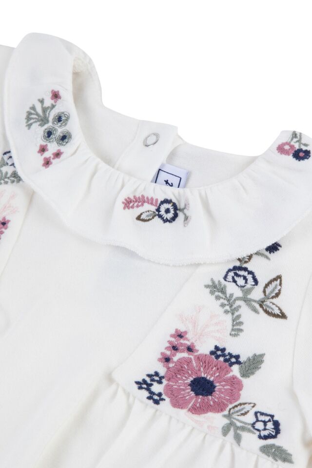nakışlı T-Shirt Ekru - 4Y