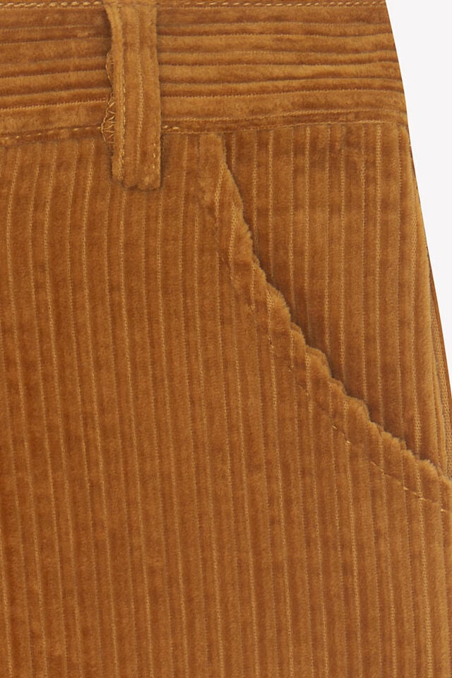 Fitilli Kadife Pantalon Sarı - 8Y
