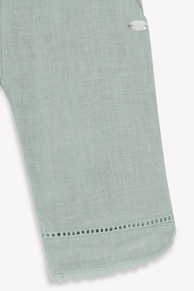 Keten Pantalon Sauge - Soft yeşil - 4Y