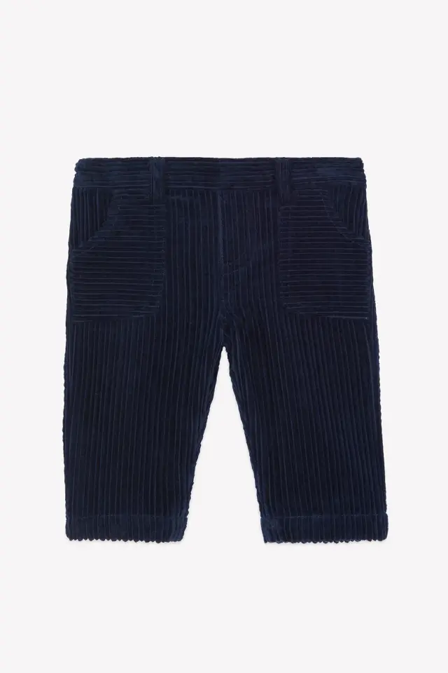 Fitilli Kadife Pantolon Lacivert - 3Y