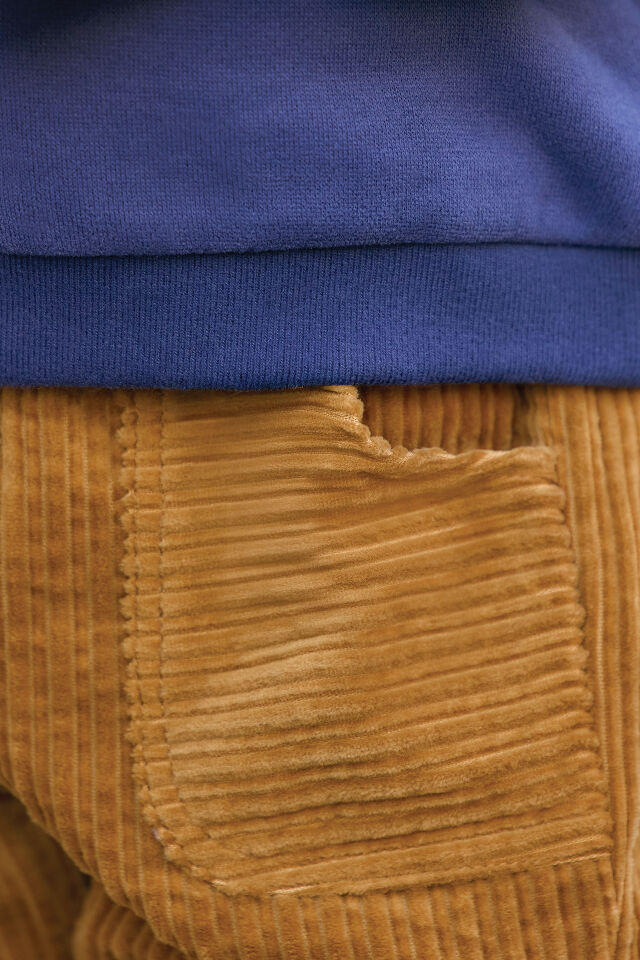 Fitilli Kadife Pantalon Sarı - 4Y