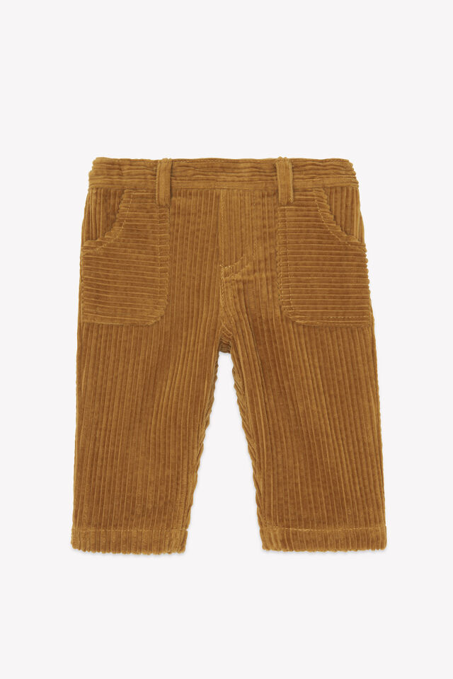 Fitilli Kadife Pantalon Sarı - 4Y