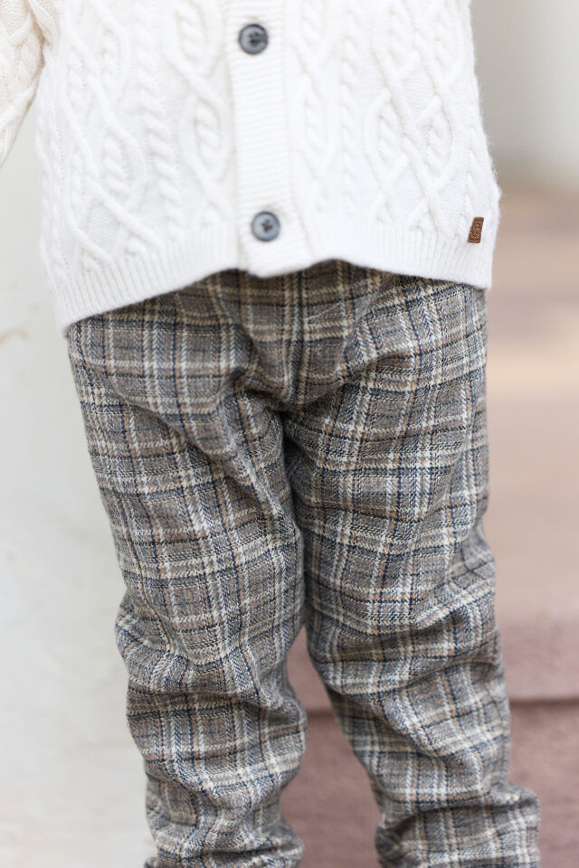 kareli Pantalon Kahverengi - 3Y
