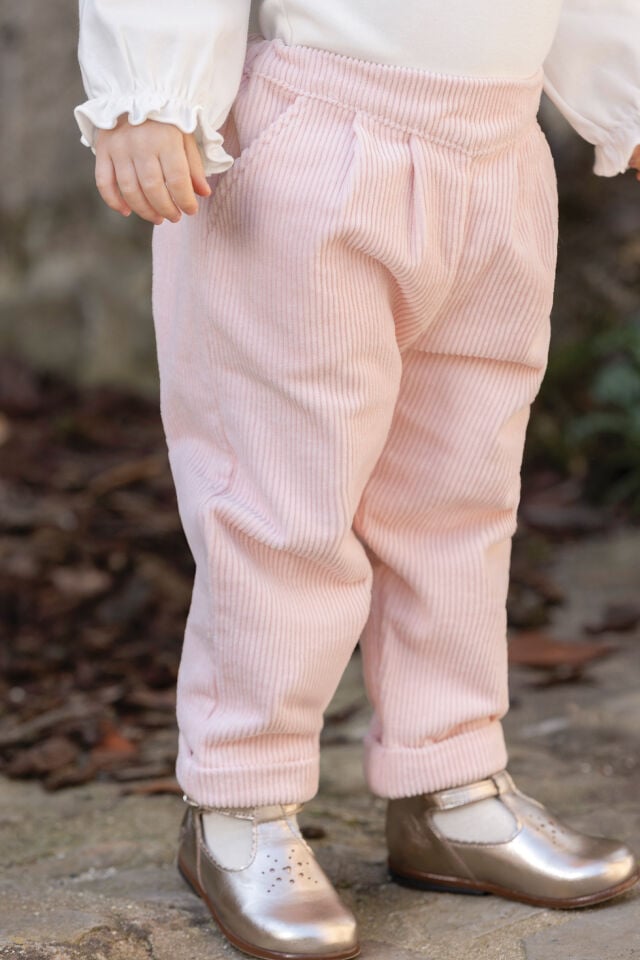 Kadife Pantalon Pembe - 2Y