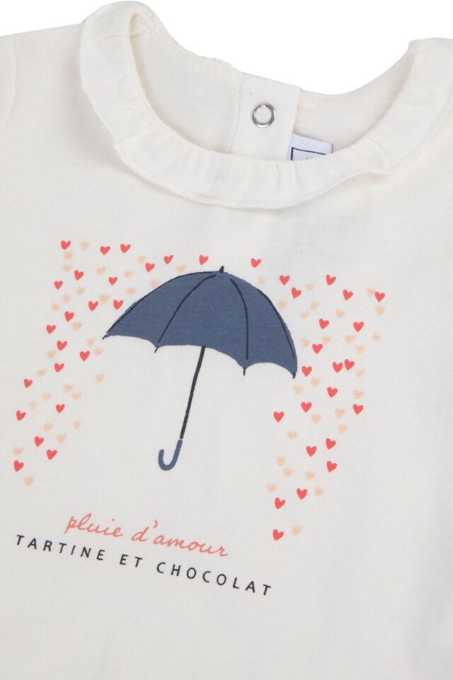 Şemsiyeli T-Shirt Pembe - 4Y
