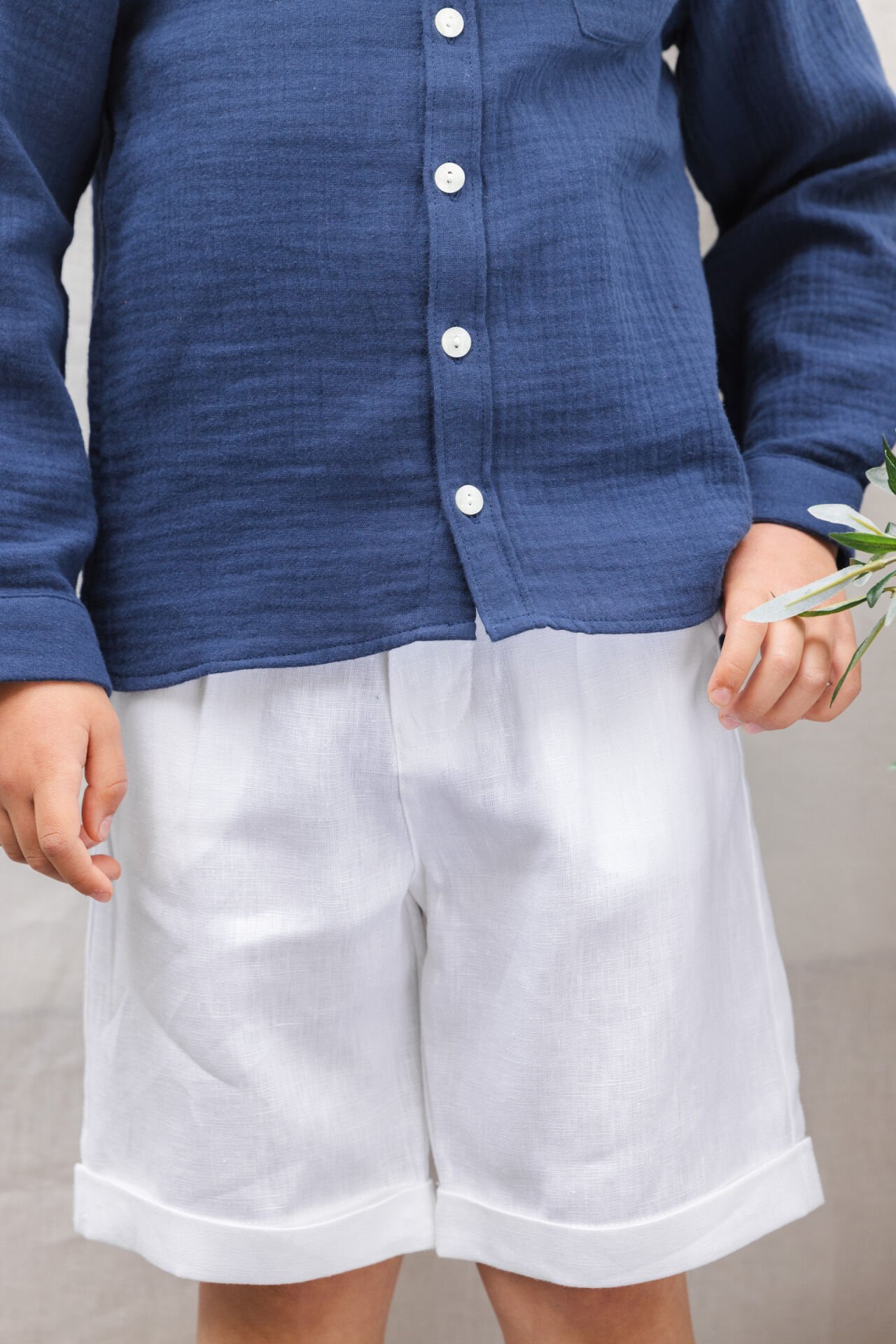 Ceremonie Keten Şort Blanc - 10Y
