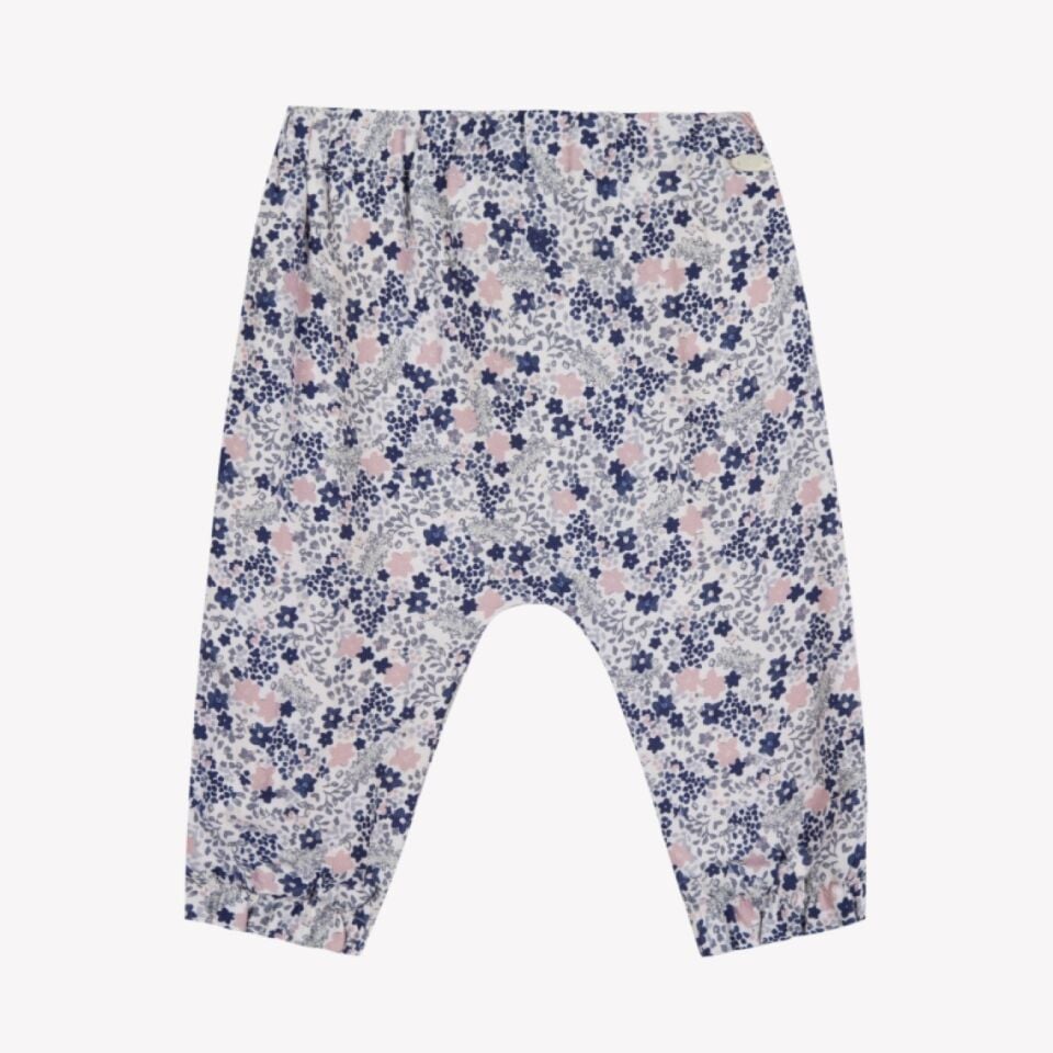 Çiçek Desenli Pantolon Mavi - 1Y
